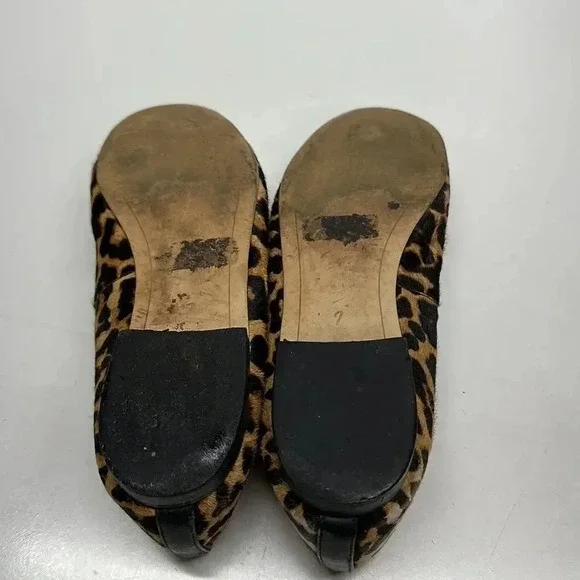 Sam Edelman Sara Ballet Flats Pony Hair Cap Toe Leather Slip On Shoes Size 7 - Picture 11 of 12